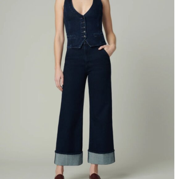 NEW JOE'S The Trixie Denim women Trousers With Wide Cuffs in medium wash 825 7t3 - Picture 4 of 11